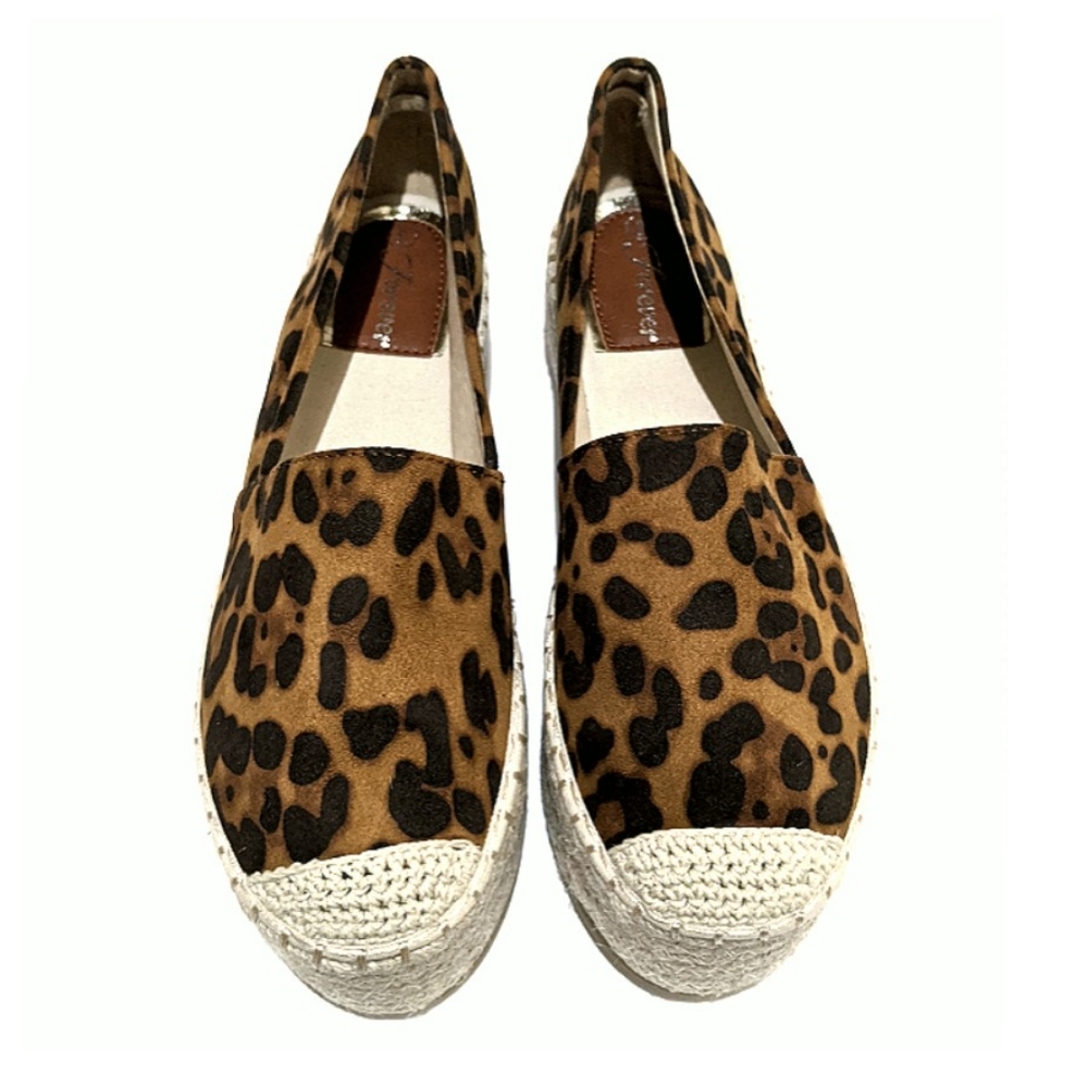 Platform Leopard Slip-On Espadrilles - Picture 4 of 9
